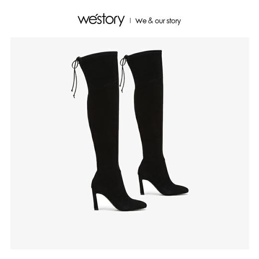 westory真羊皮高靴长筒过膝靴冬季W284I80041 商品图0