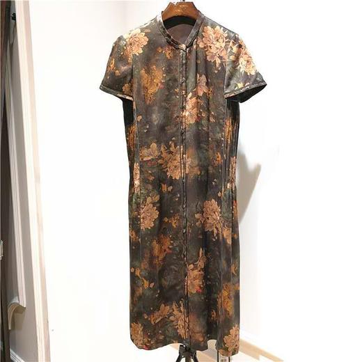 开身香云纱收腰连衣裙 商品图1