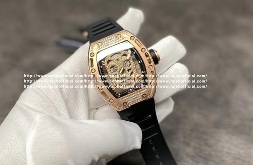 [抱拳]【 RICHARD MILLERM 】理查德米勒 52-01镂空骷髅头腕表．经典的酒桶造型壳身使用新材料氧化锆壳打造，沿用纳米防变色防磨损敖超前技术。骷髅头轮廓突出，造型霸气不羁，具有震撼人心 商品图11