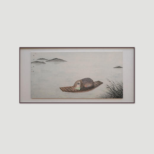 贾宽艺术复制画《秋水无声》/画芯尺寸60*120cm/已装框 商品图1