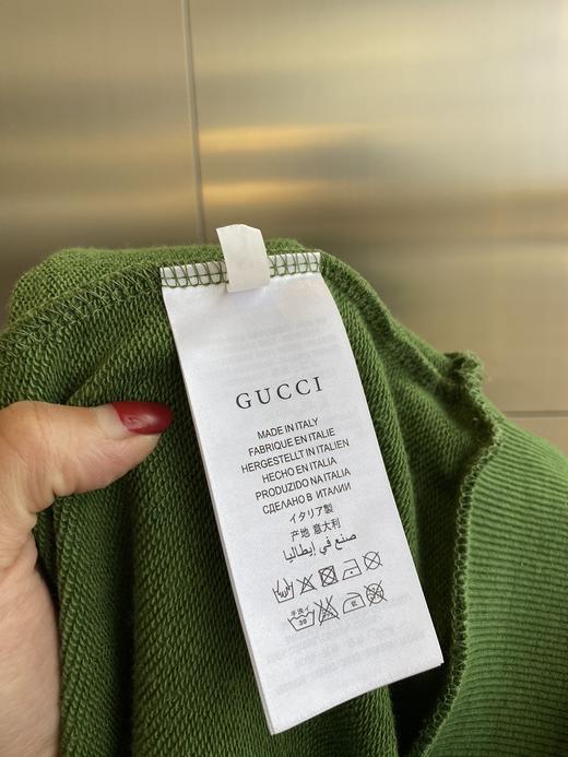 点此购买 GUCCI男女织带绿色卫衣 曾151741 商品图14
