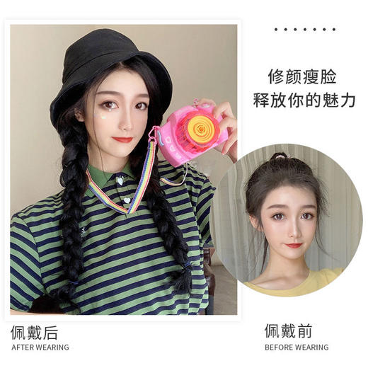 假发女长发帽子一体女春夏时尚网红自然全头套泡面羊毛卷新式发套 商品图1