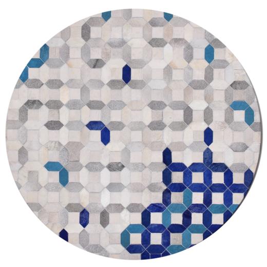 ZD·轻奢风格牛皮圆毯 商品图0