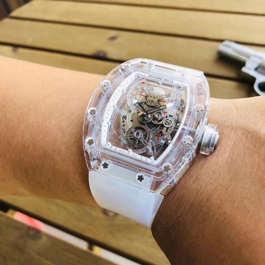 理查德米勒🐻【Richard Mille】全球限量版 本，水晶全透明玻璃鑫多功能复杂机械腕表，晶莹透亮⋯引领科技、未来、时髦感，透视机械美学，带来更新锐与前卫的诠释，全透明镂空水晶的诱惑力，值得欣赏 商品图11