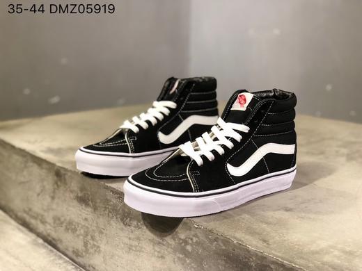 万斯 Vans SK8 Mid 经典款 黑白高帮 黑高 硫化 情侣街头休闲鞋 商品图0