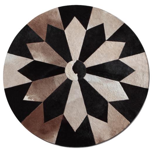 ZD·轻奢风格牛皮圆毯 商品图0