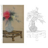 王震竖幅工笔没骨花鸟画白描底稿-《小池南畔木芙蓉》-多种白描尺寸可选-WZ38 商品缩略图0