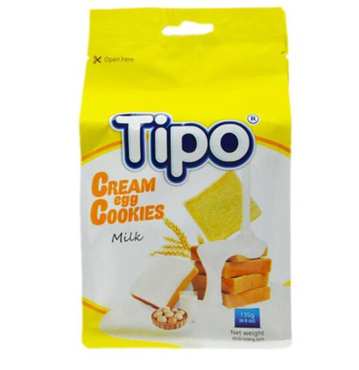越南tipo牛奶味奶蛋酥脆面包干135g 商品图0