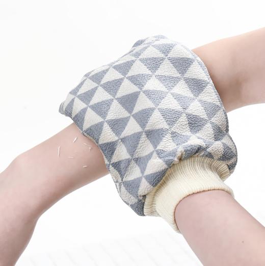 【洁浴用品】* 韩版去角质沐浴手套 成人双面加厚洗澡沐浴用品 搓泥去污搓澡神器 商品图2
