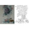 王震竖幅工笔没骨花鸟画白描底稿-猫咪《入门唯觉一庭香》-多种白描尺寸可选-WZ35 商品缩略图0