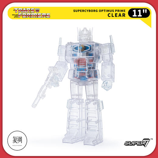 现货 Super7 变形金刚 擎天柱 透明版 Transformers Super Cyborg Optimus Prime Clear 商品图1