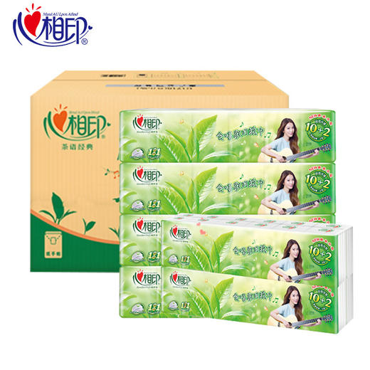 【心相印手帕纸加厚4层*12包】茶语擦手纸加厚居家日用 商品图4