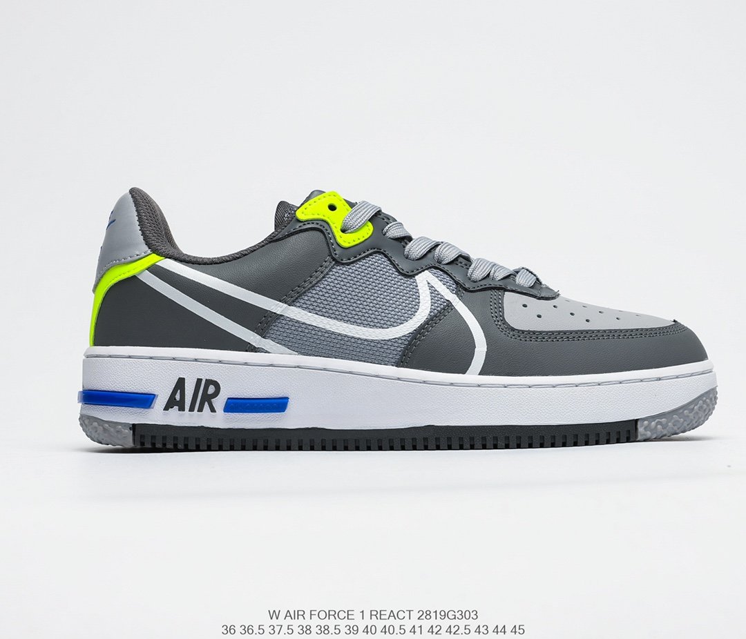 耐克nike air force 1 react white d/ms/x休闲时尚百搭舒适个性潮流