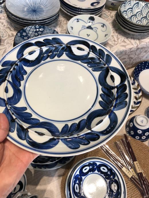 手绘蓝海草大圆盘 商品图0
