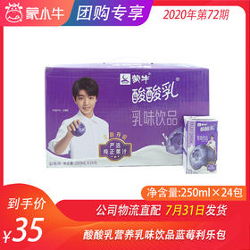 酸酸乳营养乳味饮品蓝莓利乐包250ml×24包