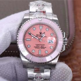 GMF劳li士更​新V2版本粉鬼‎。女士腕表，精钢表带，自动机械机芯，密底。