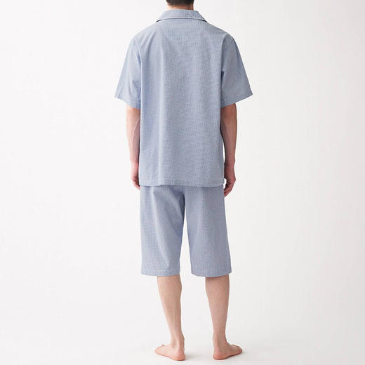 无印良品MuJi夏季薄款短袖无侧缝睡衣套装泡泡纱官网售价349元 正品保真 商品图2