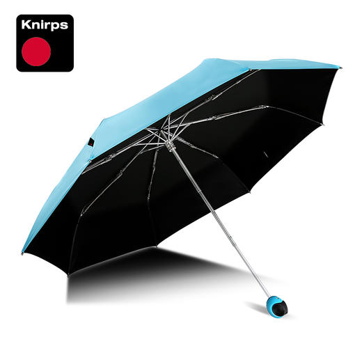 Knirps手动折叠三折黑胶遮阳伞涂层防晒防紫外线太阳伞晴雨两用伞 商品图1