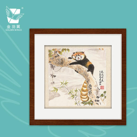 装饰画《林间听泉》 金羽翼残障小艺术家手绘作品 复制画/原画 商品图0