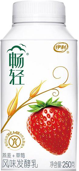 250g*5瓶 伊利 畅轻草莓燕麦风味发酵乳 商品图0
