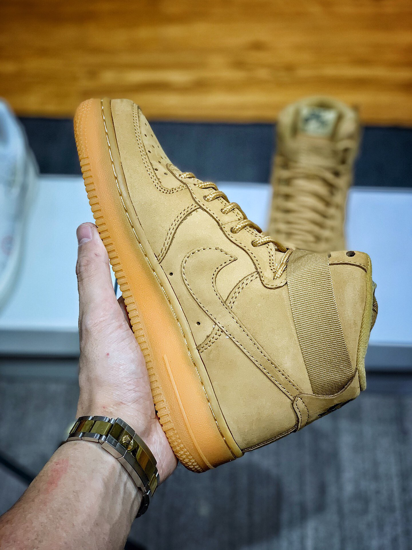 【百看不厌】天猫正品 nk air force one flax wheat 高邦小麦色 af1