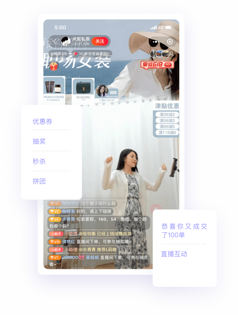 互動式直播，即看即成交