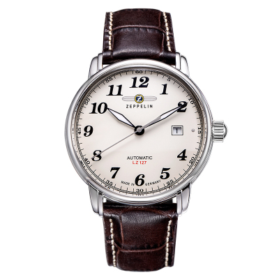zeppelin齐博林德国手表男自动机械表简约商务防水正品腕表7656系