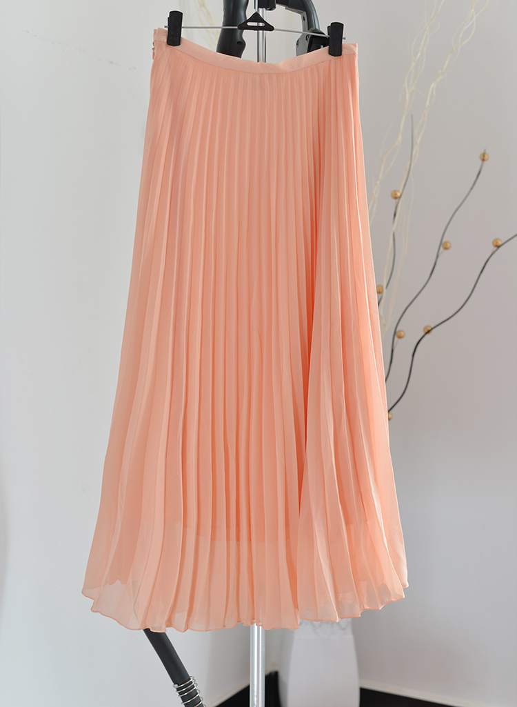 2013夏季女装新品 韩版欧美复古雪纺大裙摆百褶裙长裙半身长裙