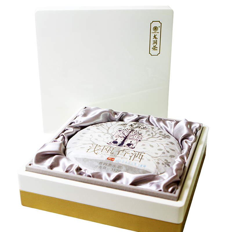 【龙润茶】 钢琴烤漆特级礼盒(空盒), 单饼礼盒, 搭配发货