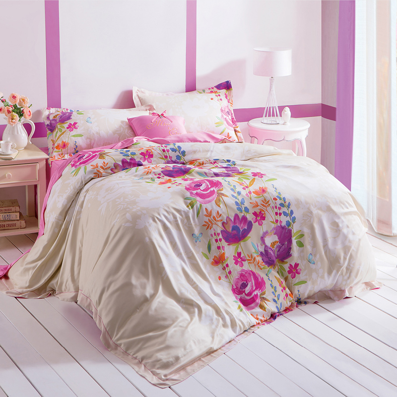 艾莱依家纺 莫代尔件套 床上用品五件套 高档被套床单 情愫