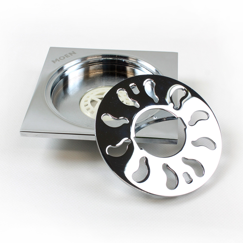 moen摩恩 铜体优质镀铬双管道公用地漏 11905 优质厨房水槽配件