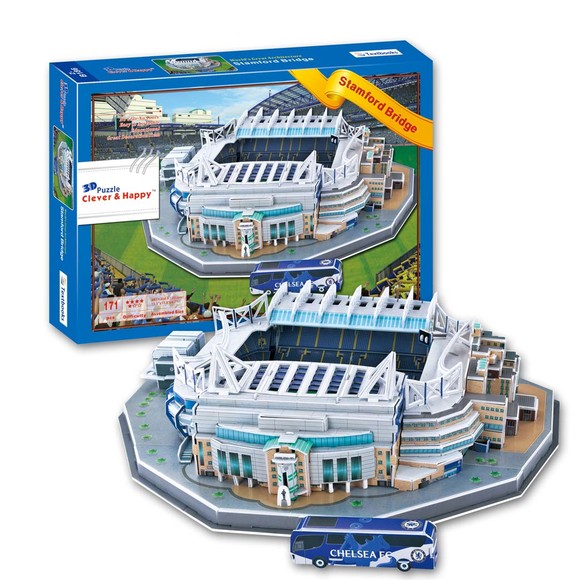 球迷精品-切尔西主场斯坦福桥球场纸质3D模型