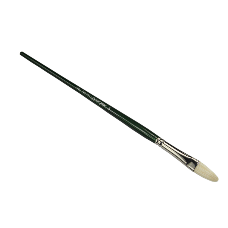 6号蒙玛特 扁圆峰 瓜子峰猪鬃笔 油画 长杆笔