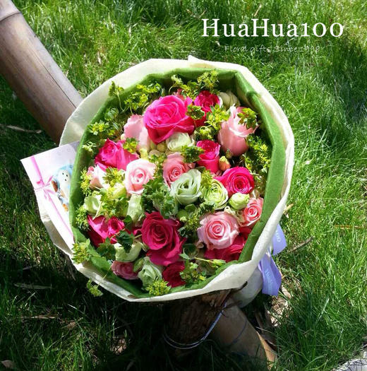 玫瑰花束丨19朵玫瑰混合花束 商品图0