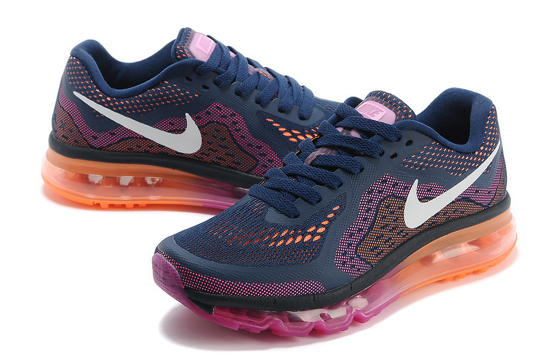 乐趣代购耐克 nike air max 2014 全掌气垫36-39深蓝粉红