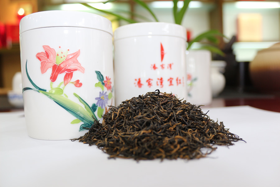 宜红工夫茶 潘家湾宜红 手绘瓷罐红茶