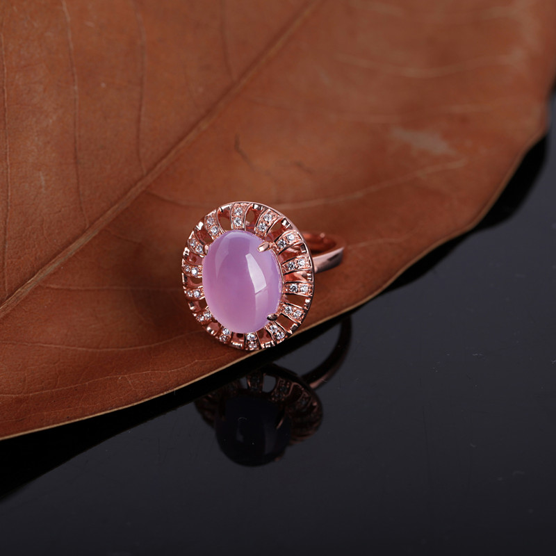 紫玉髓 925银 戒指 活口