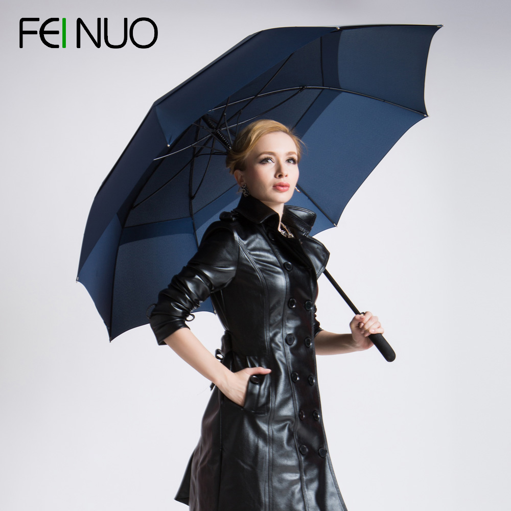 菲诺高尔夫双层超大伞超强防风碰击布晴雨伞长柄伞男女兼用包邮