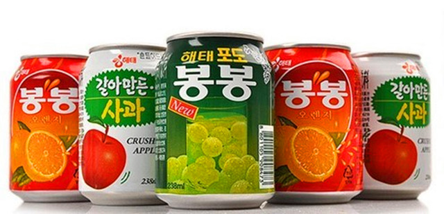 韩国海太多种口味果肉果汁 果味饮料238ml