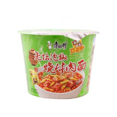 康师傅老坛泡椒牛肉面桶装