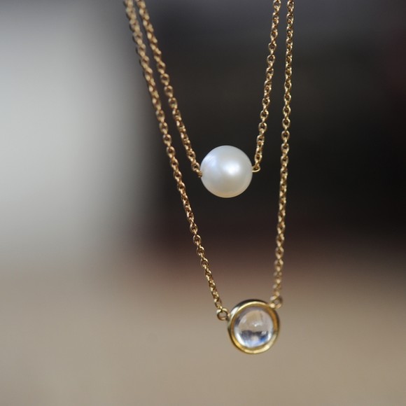 双生月华 设计款月光珍珠项链0003321