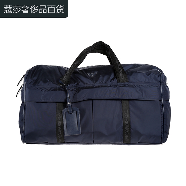armani 阿玛尼 中性深蓝色休闲大号旅行包 y4q013yf06e