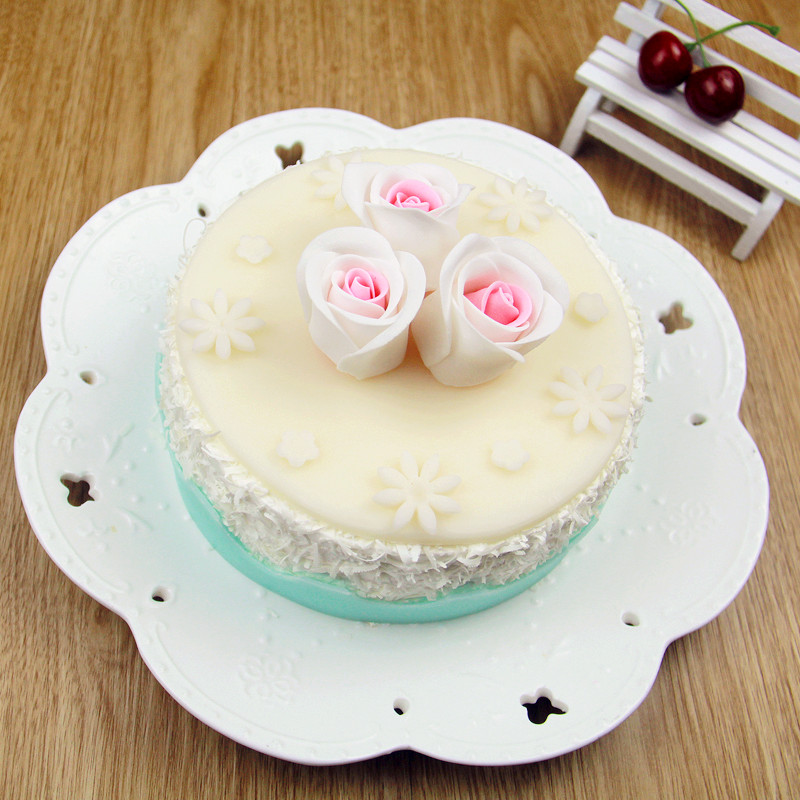 北纬30度 白色恋人翻糖生日蛋糕 送女友送爱人 成都三环内包配送 - no