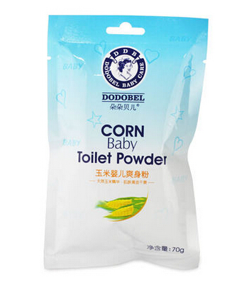朵朵贝儿 婴儿童爽身粉70g 天然玉米爽身粉防尿布疹与摩擦过敏