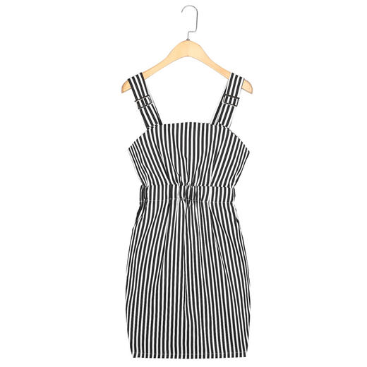 2014春夏新款韩国范条纹印花吊带修身韩版原宿风连衣裙女1307C 商品图7