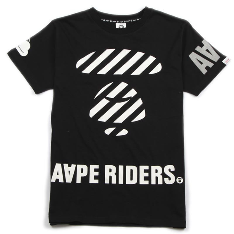 aape代购正品潮牌卡通t恤 骑行反光 aape短袖tee男女情侣款 短t帅