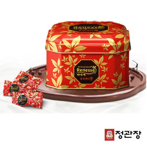 韩国 新品 6年根正官庄红参 铁盒装 红参糖240g