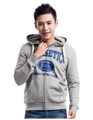 361度男连帽开襟卫衣