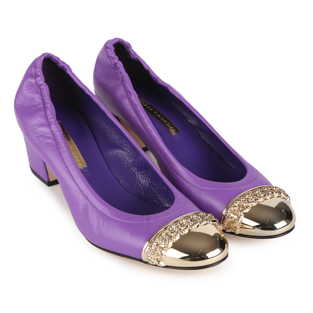 casadei 春夏时尚通勤深紫色羊皮单鞋