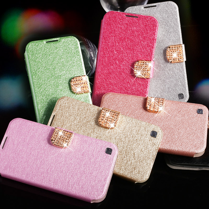 曼德美 三星 s5手机壳 g9006/8v保护套g9009d i9600 水钻蚕丝皮套